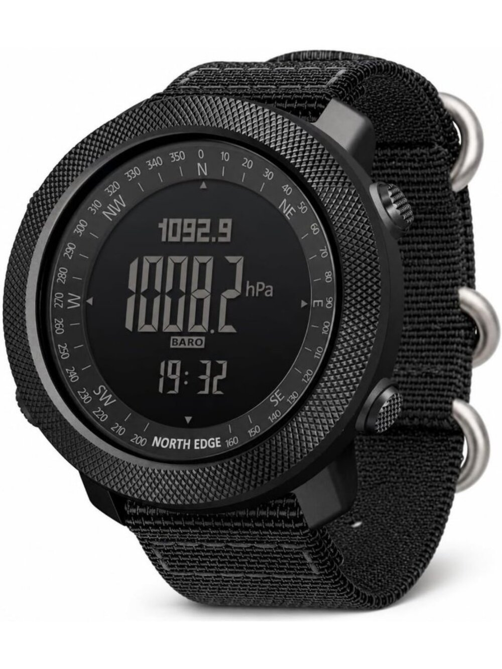 Large Face Tactical Survival Watch for Men | Digital Waterproof Altimeter